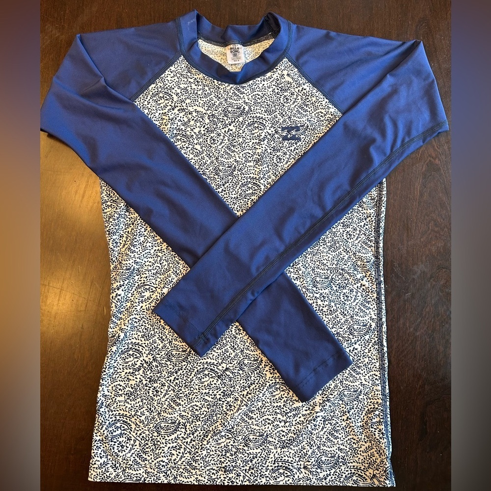 Billabong Blue and White Swim Coverup